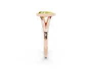 Pear-Shaped Bezel Engagement Ring Setting for a Fancy Yellow Lab-Grown Diamond | Rose Gold