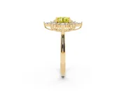 Round Engagement Ring Setting for a Fancy Yellow Lab-Grown Diamond | Yellow Gold - Design NV-24790