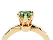 Pear-Shaped Engagement Ring Setting for a Fancy Green Lab-Grown Diamond | Yellow Gold - Design NV-24888