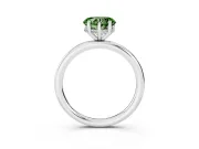 Heart-Shaped Hidden Halo Ring Setting for a Fancy Green Lab-Grown Diamond | White Gold