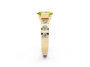 Oval Tension Style Engagement Ring Setting for a Fancy Yellow Lab-Grown Diamond | Yellow Gold