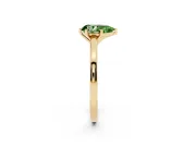 Pear-Shaped Plain Engagement Ring Setting for a Fancy Green Lab-Grown Diamond | Yellow Gold