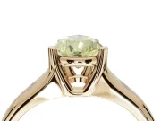 Pear-Shaped Double Claw Solitaire Engagement Ring Setting for a Fancy Yellow Lab-Grown Diamond | Yellow Gold