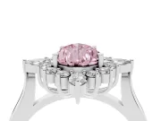 Pear-Shaped Engagement Ring Setting for a Fancy Pink Lab-Grown Diamond | Platinum - Design NV-24790