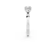 Cushion Cut Knife-Edge Solitaire Engagement Ring Setting | Plain Band | White Gold