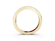 Round Diamond Pavé Contour Band Set in Yellow gold