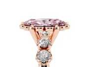 Marquise Floral Engagement Ring Setting for a Fancy Pink Lab-Grown Diamond | Petal Frame | Rose Gold