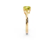 Princess Cut Bypass Solitaire Engagement Ring Setting for a Fancy Yellow Lab-Grown Diamond | Yellow Gold