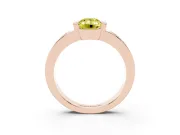 Emerald Cut Tension Style Engagement Ring Setting for a Fancy Yellow Lab-Grown Diamond | Rose Gold