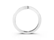 Round Diamond Contour Band Set in Platinum with Polished Channel Setting