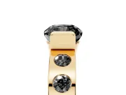 Cushion Cut Tension Style Engagement Ring Setting for a Black Center | Yellow Gold