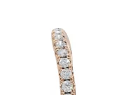 Round Lab-Grown Diamond Pavé Curved Half Eternity Wedding Band | Rounded Edges | Rose Gold
