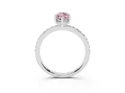 Marquise Hidden Halo Engagement Ring Setting for a Fancy Pink Lab-Grown Diamond | Platinum
