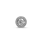 Round Lab-Grown Diamond Halo Pendant Necklace | Hidden Bail | White Gold