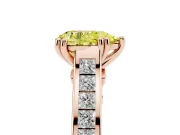 Pear-Shaped Channel Engagement Ring Setting for a Fancy Yellow Lab-Grown Diamond | Rose Gold - Design NV-24671