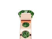 Cushion Cut Tension Style Engagement Ring Setting for a Fancy Green Lab-Grown Diamond | Rose Gold