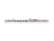 Round Lab-Grown Diamond Slim Tennis Bracelet | Box Clasp with Safety Latch | Rose Gold