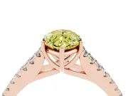 Marquise Graduated Split Shank Engagement Ring Setting for a Fancy Yellow Lab-Grown Diamond | Rose Gold