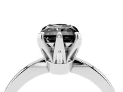 Radiant Cut Tapered Solitaire Engagement Ring Setting for a Black Center | Platinum
