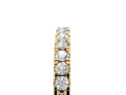 Round Lab-Grown Diamond Claw Pavé Wedding Band | Top-Set Row | Yellow Gold