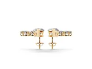 Marquise Lab-Grown Diamond Graduated Ear Climber Earrings | Pear-Shaped Accents | Yellow Gold