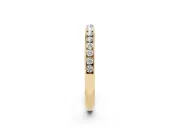 Round Diamond Everyday Comfort Fit Band Set in Yellow gold with Aligned Channel Row
