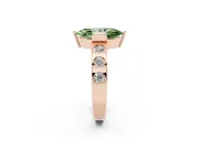 Marquise Tension Style Engagement Ring Setting for a Fancy Green Lab-Grown Diamond | Rose Gold
