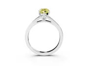 Marquise Pave Solitaire Engagement Ring Setting for a Fancy Yellow Lab-Grown Diamond | Sweeping Shoulders | Platinum