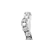 Round Diamond Curved Pavé Wedding Band Set in White gold with Nesting Profile