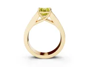 Asscher Cut Channel-Set Engagement Ring Setting for a Fancy Yellow Lab-Grown Diamond | Yellow Gold