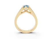 Marquise Channel-Set Engagement Ring Setting for a Fancy Blue Lab-Grown Diamond | Yellow Gold