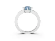 Marquise Tension Style Engagement Ring Setting for a Fancy Blue Lab-Grown Diamond | Platinum