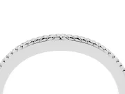 Milgrain Twist Contour Wedding Band Set in White gold