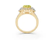 Heart-Shaped Halo Engagement Ring Setting for a Fancy Yellow Lab-Grown Diamond | Yellow Gold - Design NV-24738