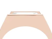Baguette East-West Geometric Solitaire Engagement Ring Setting | Open Sides | Rose Gold