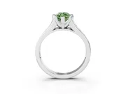 Marquise Half Bezel Engagement Ring Setting for a Fancy Green Lab-Grown Diamond | White Gold