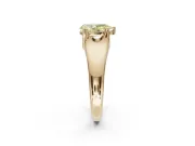 Pear-Shaped Double Claw Solitaire Engagement Ring Setting for a Fancy Yellow Lab-Grown Diamond | Yellow Gold