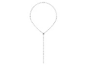 Mixed Shape Lab-Grown Diamond Station Lariat Necklace | Emerald Cut Focal Stone | White Gold