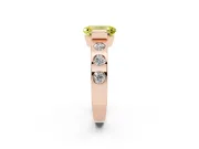 Emerald Cut Tension Style Engagement Ring Setting for a Fancy Yellow Lab-Grown Diamond | Rose Gold