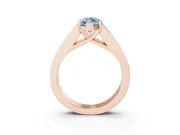 Marquise Channel-Set Engagement Ring Setting for a Fancy Blue Lab-Grown Diamond | Rose Gold