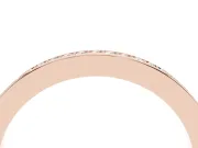 Round Diamond Half Eternity Pavé Band Set in Rose gold with Plain Lower Shank