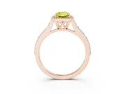 Radiant Cut Halo Engagement Ring Setting for a Fancy Yellow Lab-Grown Diamond | Rose Gold - Design NV-24729