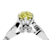 Marquise Vine Engagement Ring Setting for a Fancy Yellow Lab-Grown Diamond | White Gold