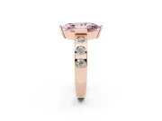 Marquise Tension Style Engagement Ring Setting for a Fancy Pink Lab-Grown Diamond | Rose Gold