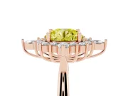 Round Engagement Ring Setting for a Fancy Yellow Lab-Grown Diamond | Rose Gold - Design NV-24790