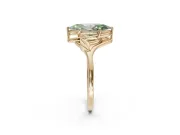 Marquise Bypass Solitaire Engagement Ring Setting for a Fancy Green Lab-Grown Diamond | Yellow Gold