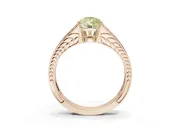 Pear-Shaped Split Shank Pavé Engagement Ring Setting for a Fancy Yellow Lab-Grown Diamond | Rose Gold