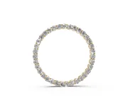 Round Lab-Grown Diamond Open Eternity Circle Pendant Necklace | Shared Prongs | Yellow Gold