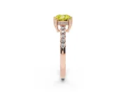 Cushion Cut Engagement Ring Setting for a Fancy Yellow Lab-Grown Diamond | Rose Gold - Design NV-24649