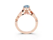 Marquise Vine Engagement Ring Setting for a Fancy Blue Lab-Grown Diamond | Rose Gold